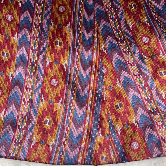 RUTH MATTHEWS DESING 2 piece silk skirt & blouse set Vintage Aztec luxury print. - Picture 7 of 16
